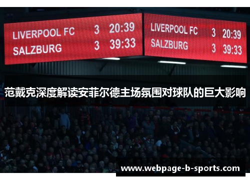 范戴克深度解读安菲尔德主场氛围对球队的巨大影响